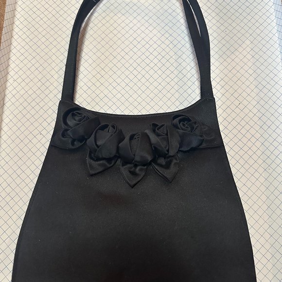 Classiques Entier Black Satin Rosette purse - Picture 1 of 4